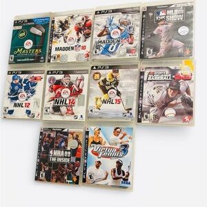 PS3 Sports Game Lot - 10 Games (Tiger Woods Masters, NHL 14/15, Madden & More)